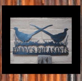 This sign is approximately 600mm x 300mm and made out of 2mm mild steel in Raw or Rust finish. $180