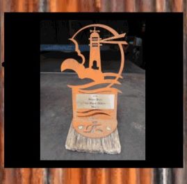 Lighthouse Trophy, rustic. $60.